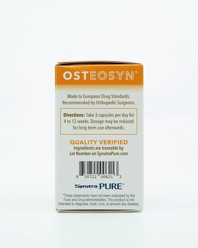 Osteosyn® Calcium Chondroitin and Organic Turmeric, 30-Day Servings in 90 Capsules, 3-Capsule Serving Cost is $1.43 in Saudi Arabia