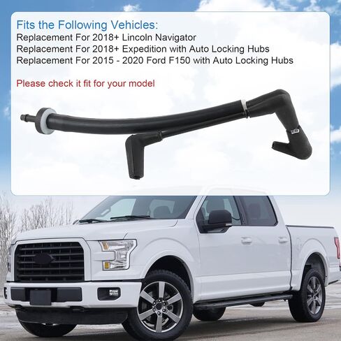 JDMSPEED Auto-Locking Hub Vacuum Line Tube Check Valve Assembly FL3Z3A788B for F-150, Expedition in Saudi Arabia