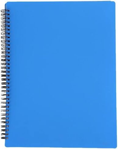 Sheet Music Folder,9.5 x 12 Binder,Folder for Musicians, Sheet Music Folder, Band Folder, Writable, Spiral-Bound, 180 Degree Open / A4 Size, 30 Sleeves, 60 Pages (Blue) in Saudi Arabia
