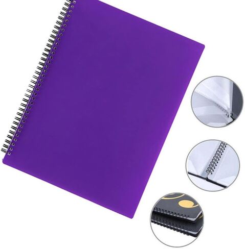 Sheet Music Folder,9.5 x 12 Binder,Folder for Musicians, Sheet Music Folder, Band Folder, Writable, Spiral-Bound, 180 Degree Open / A4 Size, 30 Sleeves, 60 Pages (Blue) in Saudi Arabia