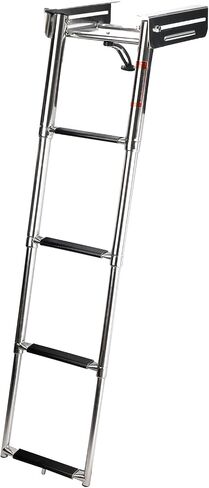 Amarine Made 4 Step Boat Ladder with Screws Stainless Steel Telescoping Ladder, Slide Under Platform Mount Boarding Ladder in Saudi Arabia