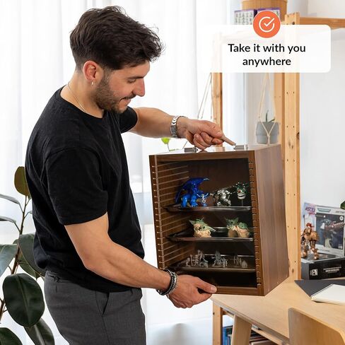 حالة عرض للمقتنيات | علبة عرض مصغرة | تخزين التماثيل الخاصة بك | حقيبة تخزين للمصغرات والشخصيات الصغيرة | حقيبة حمل مصغرة | شخصية عمل آمنة وحقيبة عرض شخصية صغيرة in Kuwait