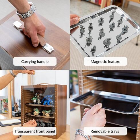 حالة عرض للمقتنيات | علبة عرض مصغرة | تخزين التماثيل الخاصة بك | حقيبة تخزين للمصغرات والشخصيات الصغيرة | حقيبة حمل مصغرة | شخصية عمل آمنة وحقيبة عرض شخصية صغيرة in Kuwait