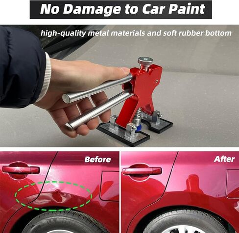 NIUVOCY 102pcs Car Paintless Dent Removal Tool Set with Adjustable Red Dent Lifter,Slide Hammer,Linear Glue Tabs for Auto Body Dents in Saudi Arabia