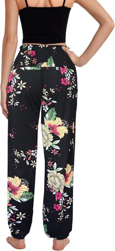 DONGDAOZHU Women's Harem Pants with Pockets, High Waist Boho Pants Trousers Hippie Yoga Clothes in Saudi Arabia