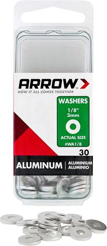 Arrow Fastener WA1/8 Aluminum Washers, 1/8-Inch, 30-Count in Saudi Arabia