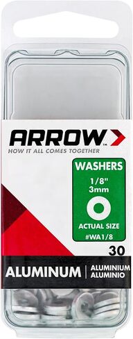 Arrow Fastener WA1/8 Aluminum Washers, 1/8-Inch, 30-Count in Saudi Arabia