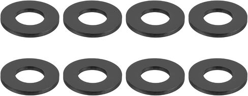 UHATa Nylon Flat Washers 12mm ID, 24mm OD, 2mm Thick M12 Sealing Gaskets Round Spacers-Applications for Faucet Valve Water Pipe Hose Bolt-[Qty 8 Black] in Saudi Arabia
