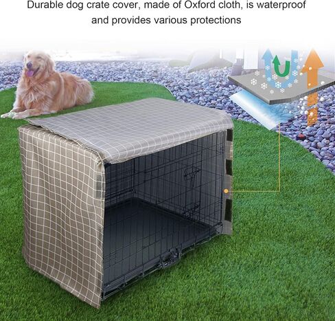 HEEPDD Wire Pet Cage Cover, Waterproof Dog Crate Cover Dog Cage Protection Cover for Cold Weather in Saudi Arabia