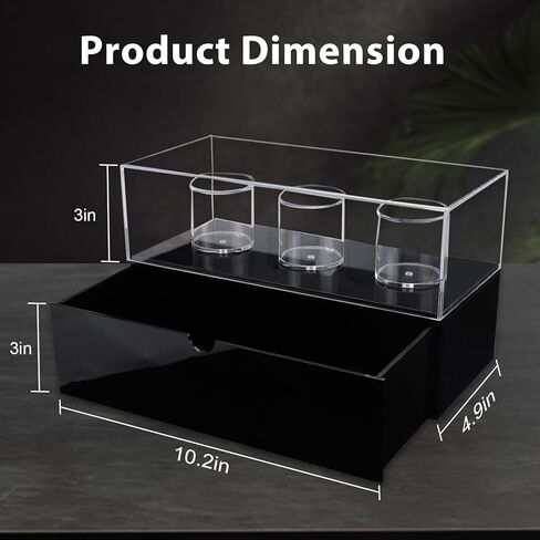 حافظة عرض ساعة مخصصة للرجال - حامل منظم لصندوق الساعة للرجال، حامل عرض للساعة مع غطاء أكريليك قابل للإزالة ودرج تخزين للخواتم والمجوهرات والصديق الرائع والأب وهدية عيد الأب in Kuwait