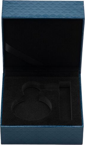 علبة هدايا لساعة الجيب الجلدية من COWFEX مصنوعة من جلد البولي يوريثان وحقيبة تخزين للرجال والنساء (أزرق) in Kuwait