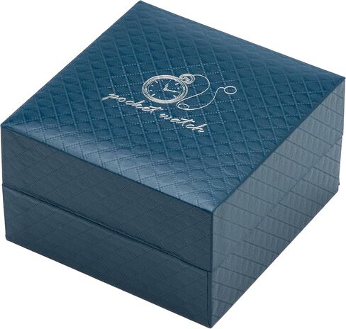 علبة هدايا لساعة الجيب الجلدية من COWFEX مصنوعة من جلد البولي يوريثان وحقيبة تخزين للرجال والنساء (أزرق) in Kuwait