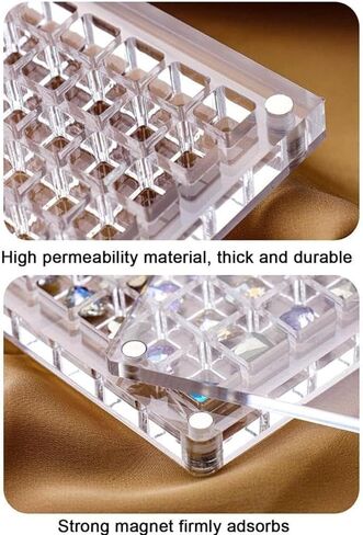 ERRSOU Acrylic Magnetic Seashell Display Box,36 Grids Clear Shell Storage Frame，Starfish Trinket Stackable Small Craft Organizers Display Case container in Saudi Arabia