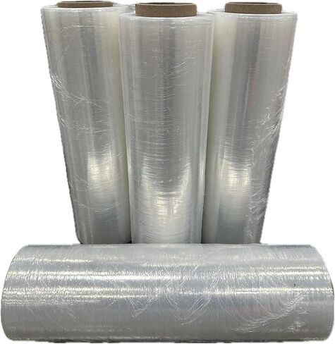 Diamond UP 18" Stretch Wrap Film for Pallet Wrap, 4 Industrial Strength Shrink Wrap Film Roll 1500 feet 80 Gauge Plastic Wrap for Moving, 4 Pack, Clear in Saudi Arabia