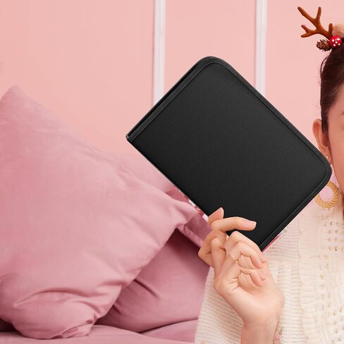 ZOOPIP Fireproof 100 Envelopes Money Saving Challenge, Money Saving Binder with Cash Envelopes, Double Zipper for Waterproof Safety, Fun and Easy Way To Save $5,050 (Black, 1 Pcs) in Kuwait