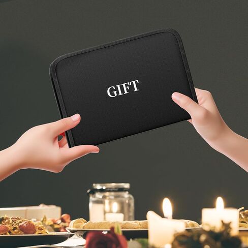 ZOOPIP Fireproof 100 Envelopes Money Saving Challenge, Money Saving Binder with Cash Envelopes, Double Zipper for Waterproof Safety, Fun and Easy Way To Save $5,050 (Black, 1 Pcs) in Kuwait