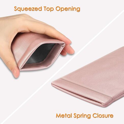 Fintie Eyeglasses Pouch with Cleaning Cloth, Rose Gold + 3 Pcs Eyeglasses Chains in Saudi Arabia