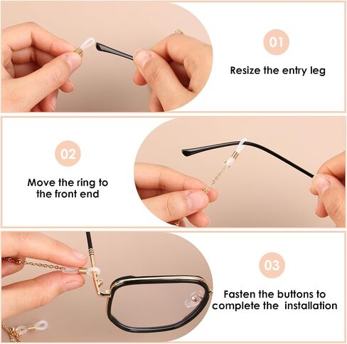Jawfait Gold Eyeglass Chain for Women Stylish, Glasses Around Neck Chain for Girl,Strap Holder Sunglasses Mask Necklace Lanyard in Saudi Arabia