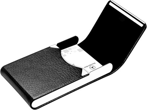 ELGOTAN Professional Credit Card Holder Silm Wallet PU Leather Card Case Wallet, Card Holder Slim Wallet Metal Pocket Card Holder with Magnetic Shut in Saudi Arabia