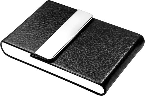 ELGOTAN Professional Credit Card Holder Silm Wallet PU Leather Card Case Wallet, Card Holder Slim Wallet Metal Pocket Card Holder with Magnetic Shut in Saudi Arabia