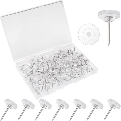 50 Pcs Push pins, Plastic pushpins, Suitable for Office Posters, Postcards, Wall hangings, Bulletin Boards, Cork Boards (Pink Heart Push Pins) in Kuwait