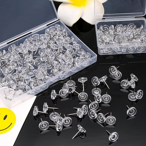 50 Pcs Push pins, Plastic pushpins, Suitable for Office Posters, Postcards, Wall hangings, Bulletin Boards, Cork Boards (Pink Heart Push Pins) in Kuwait