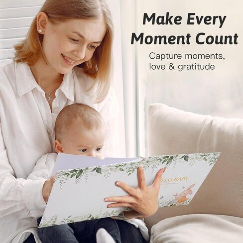 KIFEKKUL تذكار كتاب ذاكرة الطفل، أول 5 سنوات سجل القصاصات الطفل لصبي أو فتاة، كتاب معلم لتسجيل كل حدث من الولادة إلى سن 5، هدية مجلة الطفل على الفور لتوقع أمي in Kuwait