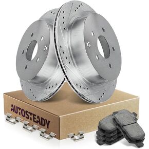 Rear Brake Kit Replacement for 2003 2004 2005 2006 2007 2009 2010-2019 Nissan Murano, for Pathfinder Quest, Infiniti JX35 FX35 FX37 FX45 M35H M37 M56 QX60 Drilled Slotted Brakes Rotors Pads in Saudi Arabia