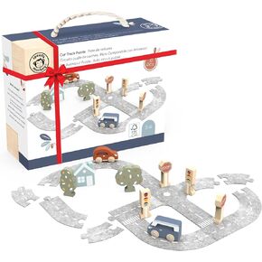 مجموعة سيارات لعبة خشبية من سبيدي مونكي - 6 مركبات صغيرة ملونة في علبة خشبية للأطفال - مجموعة سيارات لعب تظاهرية معتمدة من مجلس رعاية الغابات (FSC) للأولاد والبنات، تتضمن ألعاب عجلات الأطفال الصغار فرقة إطفاء وسيارة إسعاف in Kuwait