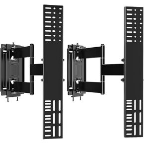 حامل تلفزيون على الحائط من HOME VISION للتلفزيون مقاس 32-65 بوصة مع حامل مكبر صوت، حامل تلفزيون كامل الحركة مع أذرع مزدوجة مفصلية، دوار وإمالة، حامل تلفزيون يناسب مسمار 8 بوصة و12 بوصة و16 بوصة، بحد أقصى 400 × 400 مم، يصل إلى 132 رطلًا in Kuwait