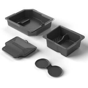 Tesla New Model Y Juniper 2026/Model 3 Highland Center Console Organizer Tray Accessories, Double Layer Space Console Storage Accessories [Maximized Space | Noise-Free & OEM Fit] 4PCS Kit Black in Saudi Arabia