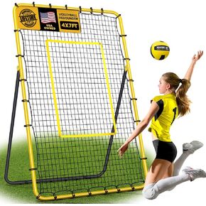 Volleyball Rebounder Net 4X7 ft - Training Equipment for Teams and Competitions; Portable or Home Volleyball Net for Outdoors; Backyard Practice Volleyball Trainer with Bounce Back Net (4X7) in Saudi Arabia