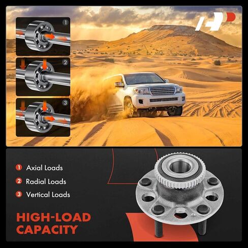 A-Premium 2 × محمل العجلة الخلفية ومجموعة المحور مع حلقة ABS و5 عروة متوافقة مع Acura Integra 1997 1998 1999 2000 2001 1.8L in Saudi Arabia