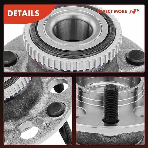A-Premium 2 × محمل العجلة الخلفية ومجموعة المحور مع حلقة ABS و5 عروة متوافقة مع Acura Integra 1997 1998 1999 2000 2001 1.8L in Saudi Arabia