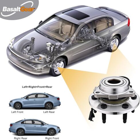 515096 6LUG Pair 2 Front Wheel Hub & Bearing Assembly for 4WD 2007-2014 Chevy GMC Silverado Sierra 1500, Avalanche Yukon XL Suburban 1500 Tahoe Cadillac Escalade ESV EXT in Saudi Arabia