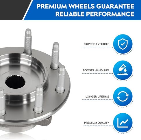 515058 4WD Front Wheel Bearing & Hub Assembly for Chevy Avalanche Suburban Silverado 1500 2500 3500 HD/for GMC Sierra 1500 2500 3500 HD Yukon XL 2500/ for Hummer H2, 8 Lugs w/ABS in Saudi Arabia