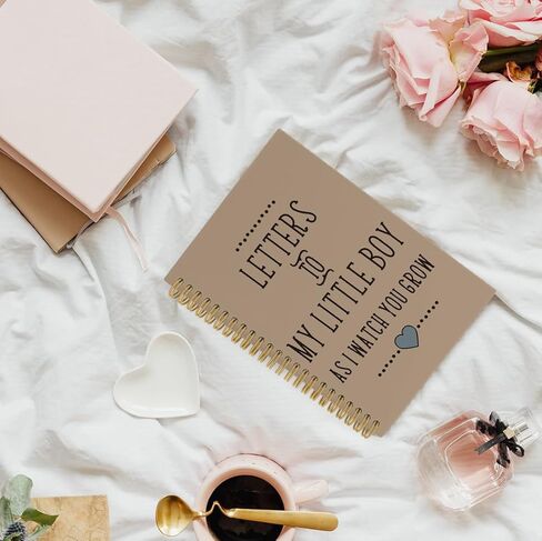 laveliabel Letters to My Little Boy Spiral Notebook, Pregnancy Journal Journaling Notebooks, Baby Shower Gifts, AS I Watch You Grow College Ruled Spiral Notebook for Kids Boy Son, 5.5x8.3 Inches in Saudi Arabia
