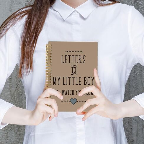 laveliabel Letters to My Little Boy Spiral Notebook, Pregnancy Journal Journaling Notebooks, Baby Shower Gifts, AS I Watch You Grow College Ruled Spiral Notebook for Kids Boy Son, 5.5x8.3 Inches in Saudi Arabia