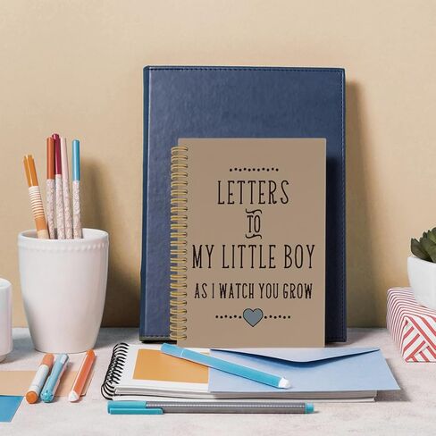 laveliabel Letters to My Little Boy Spiral Notebook, Pregnancy Journal Journaling Notebooks, Baby Shower Gifts, AS I Watch You Grow College Ruled Spiral Notebook for Kids Boy Son, 5.5x8.3 Inches in Saudi Arabia