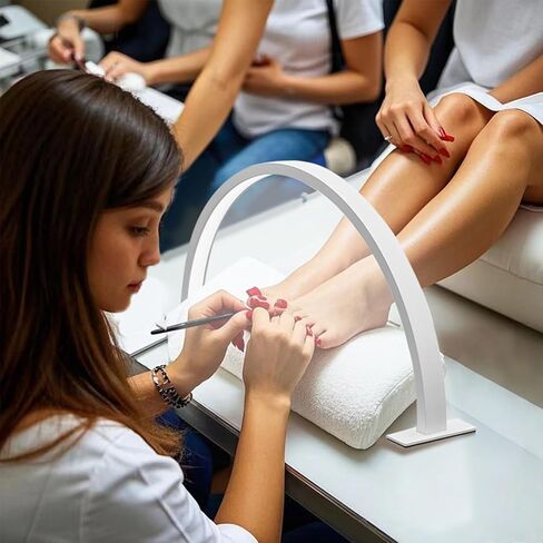 مصباح طاولة أظافر نصف قمر لإضاءة صالونات التجميل المثالية وإضاءة الحرف اليدوية، ضوء نصف دائري أنيق لفن الأظافر والمشروعات اليدوية، حل إضاءة مثالي لعشاق الجمال والحرف اليدوية in Saudi Arabia