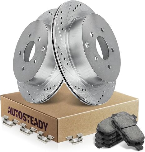 Rear Brake Kit Replacement for 2003 2004 2005 2006 2007 2009 2010-2019 Nissan Murano, for Pathfinder Quest, Infiniti JX35 FX35 FX37 FX45 M35H M37 M56 QX60 Drilled Slotted Brakes Rotors Pads in Saudi Arabia