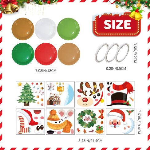 51 Pcs Merry Christmas Party Decorations Art and Craft Set, 24 Guests Christmas Craft Kit Diy Plate Santa Claus Snowman Elk Diy Tableware for Winter Wonderland Festival Party Supplies in Saudi Arabia