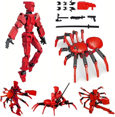 T13 Action Figure Set, 5.5 Inch T 13 Robot, Titan 13 Action Figures with Spider Sucker, Multi-Jointed Movable Dummy 13 Collectible Toy for Boys Age 8-12, Christmas Creative Gift (Assembly Completed) in Saudi Arabia