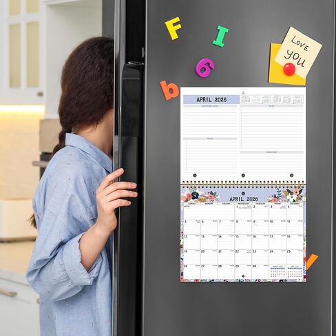 2026 Calendar - 2026 Wall Calendar, 11 x 8.5 In, Jan 2026 - Dec 2026, Small Monthly Calendar 2026, 3-Hole Punched Binder Calendar with Memo Pages, Ruled Blocks, Thick Paper, Holidays, To-dos ＆ Notes in Saudi Arabia