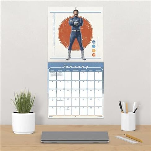 Marvel Fantastic Four Calendar 2026 - Deluxe 2026 Fantastic Four Movie Wall Calendar Bundle with Over 100 Reminder Stickers (MCU Gifts, Office Supplies) in Saudi Arabia