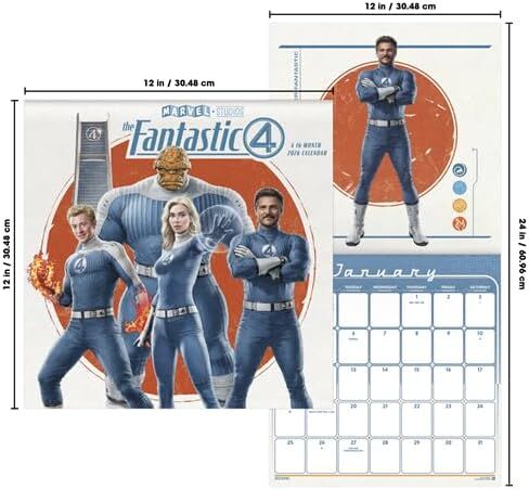 Marvel Fantastic Four Calendar 2026 - Deluxe 2026 Fantastic Four Movie Wall Calendar Bundle with Over 100 Reminder Stickers (MCU Gifts, Office Supplies) in Saudi Arabia