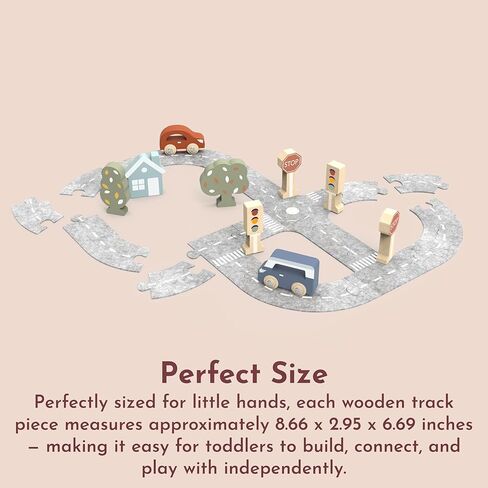 مجموعة سيارات لعبة خشبية من سبيدي مونكي - 6 مركبات صغيرة ملونة في علبة خشبية للأطفال - مجموعة سيارات لعب تظاهرية معتمدة من مجلس رعاية الغابات (FSC) للأولاد والبنات، تتضمن ألعاب عجلات الأطفال الصغار فرقة إطفاء وسيارة إسعاف in Kuwait