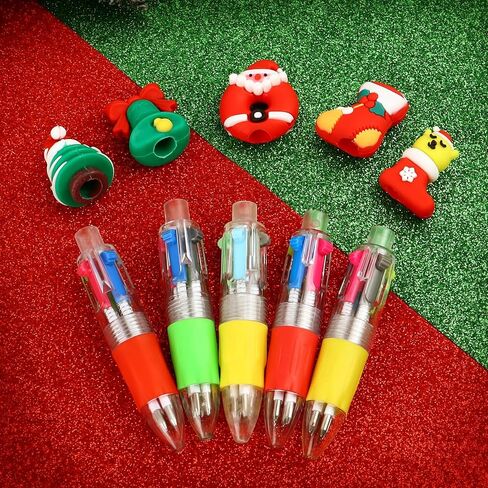 12 Packs Christmas Pens - 4-in-1 Multicolor Christmas pens bulk, Xmas Stuffers, Cute Pen for Parties Office School Supplies in Saudi Arabia