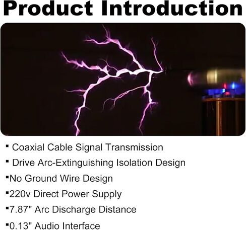 ملف تيسلا للموسيقى SSTC، إطفاء القوس المتكامل عالي التردد، نموذج مولد ملف 7.87 بوصة، تجربة تعليم العلوم الفيزيائية in Kuwait