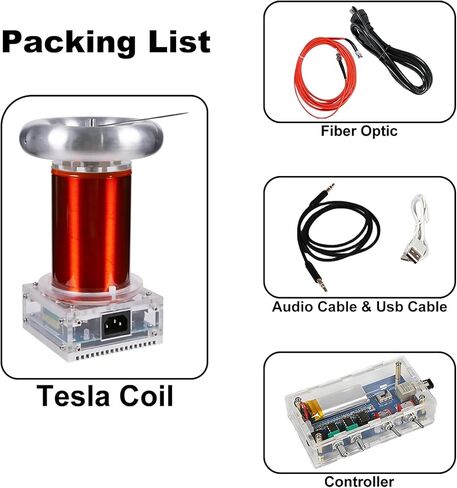 ملف تيسلا للموسيقى SSTC، إطفاء القوس المتكامل عالي التردد، نموذج مولد ملف 7.87 بوصة، تجربة تعليم العلوم الفيزيائية in Kuwait